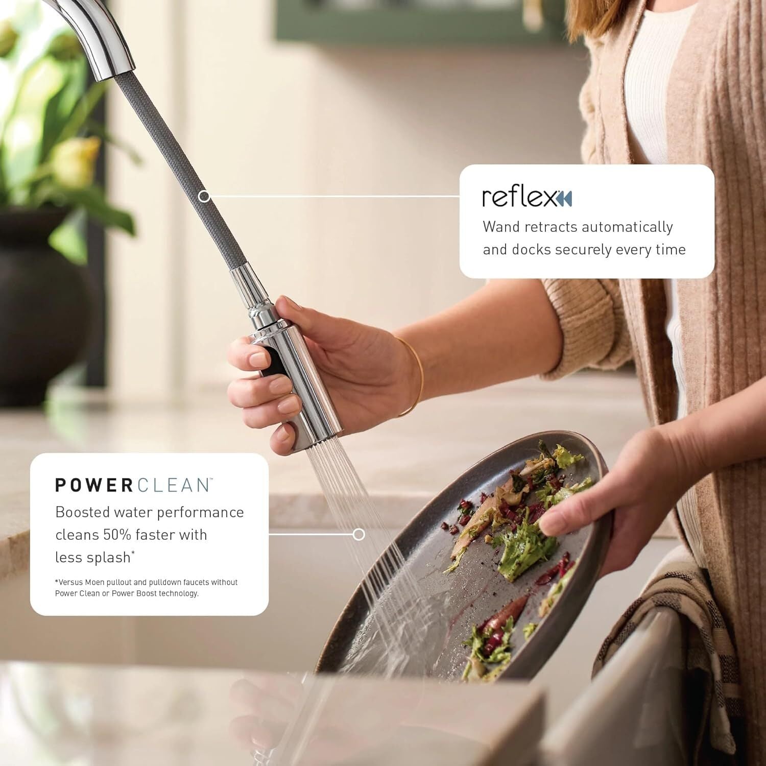 Moen Essie One-Handle Pulldown Kitchen Faucet Moen 87014 - Chrome Finish