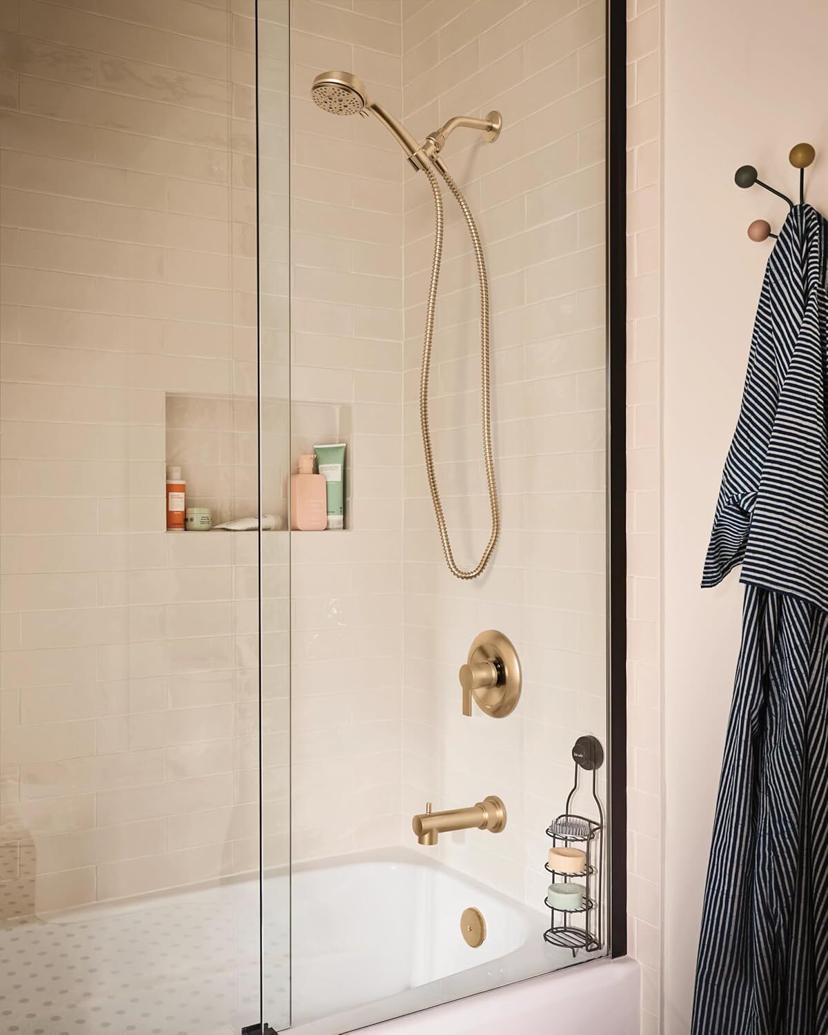 Moen 82618BZG Meena Tub/Shower 4-Spray Hand Shower Faucet w/ VALVE Bronzed Gold