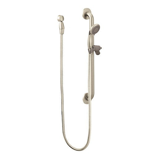 Moen 40124BN Handheld Shower With Grab / Slide Bar - Brushed Nickel