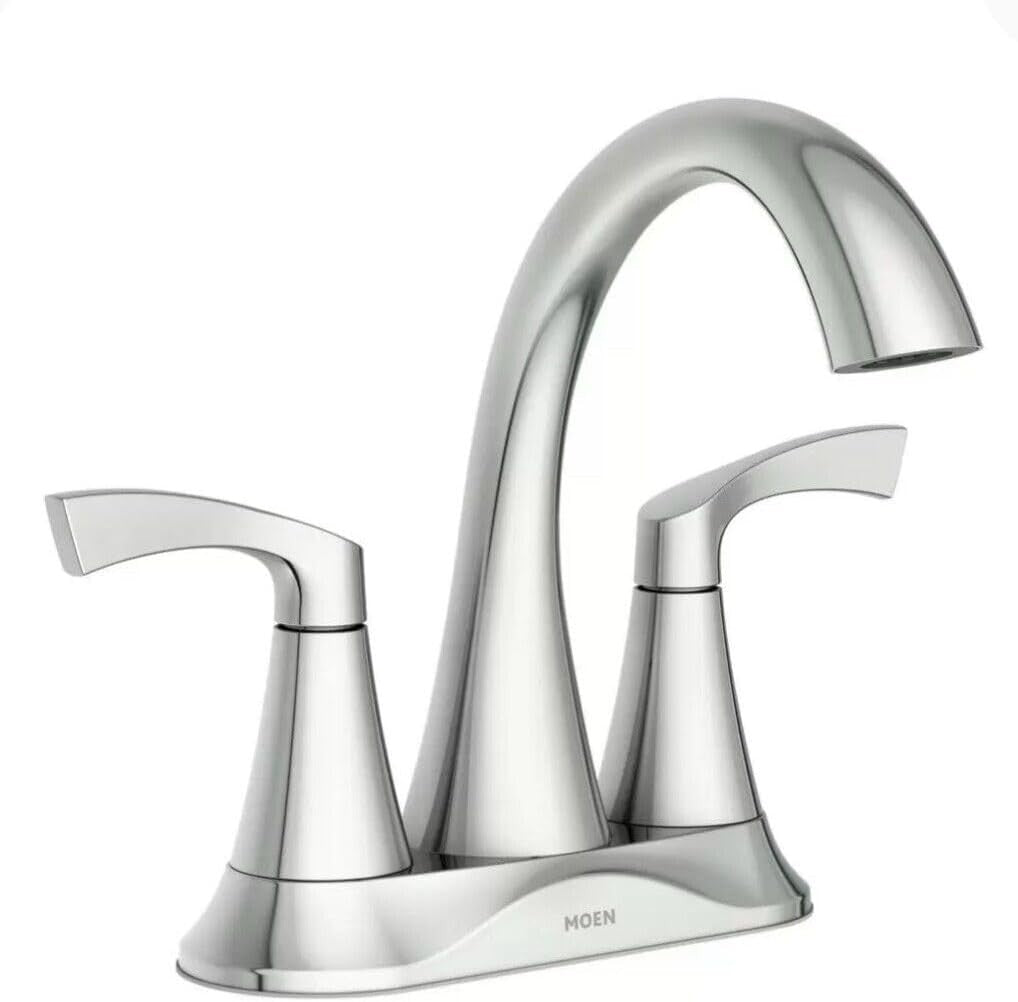 MOEN Korek 84467 4" 2-Handle Centerset Bathroom Sink Faucet - Chrome