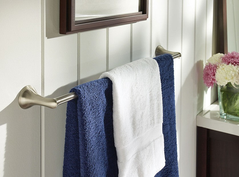 Moen MY1524BN Darcy Towel Bar Press & Mark - Brushed Nickel