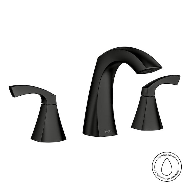 MOEN 84517BL Findlay 8 in. Widespread 2-Handle Bathroom Faucet in Matte Black