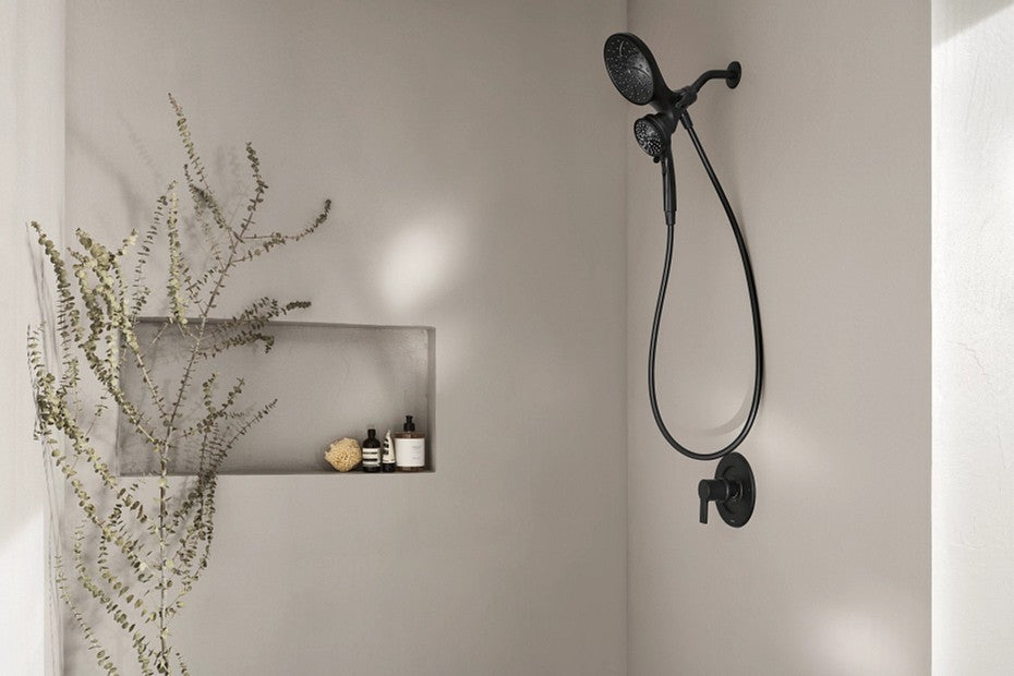 MOEN 26008BL Attract Magnetix 6-Spray 7" Dual Rainshower Combo - Matte Black