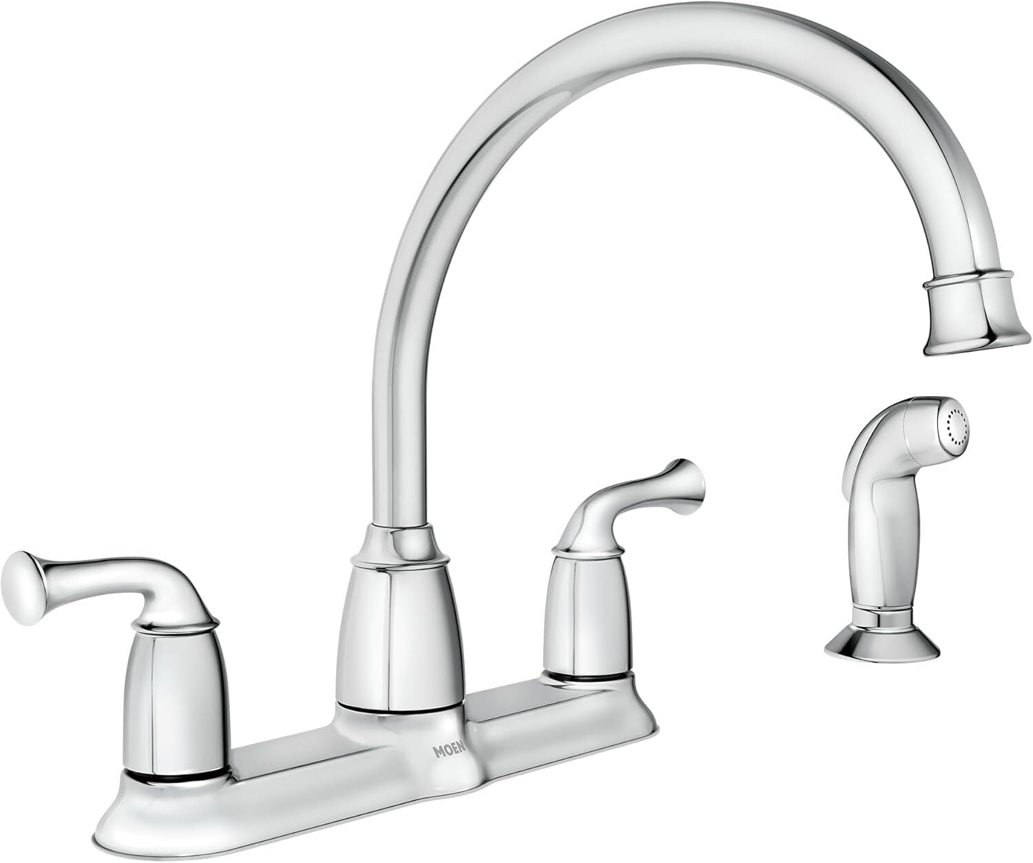 Moen Banbury CA87553 Two Handle Kitchen Faucet With Side Sprayer Chrome
