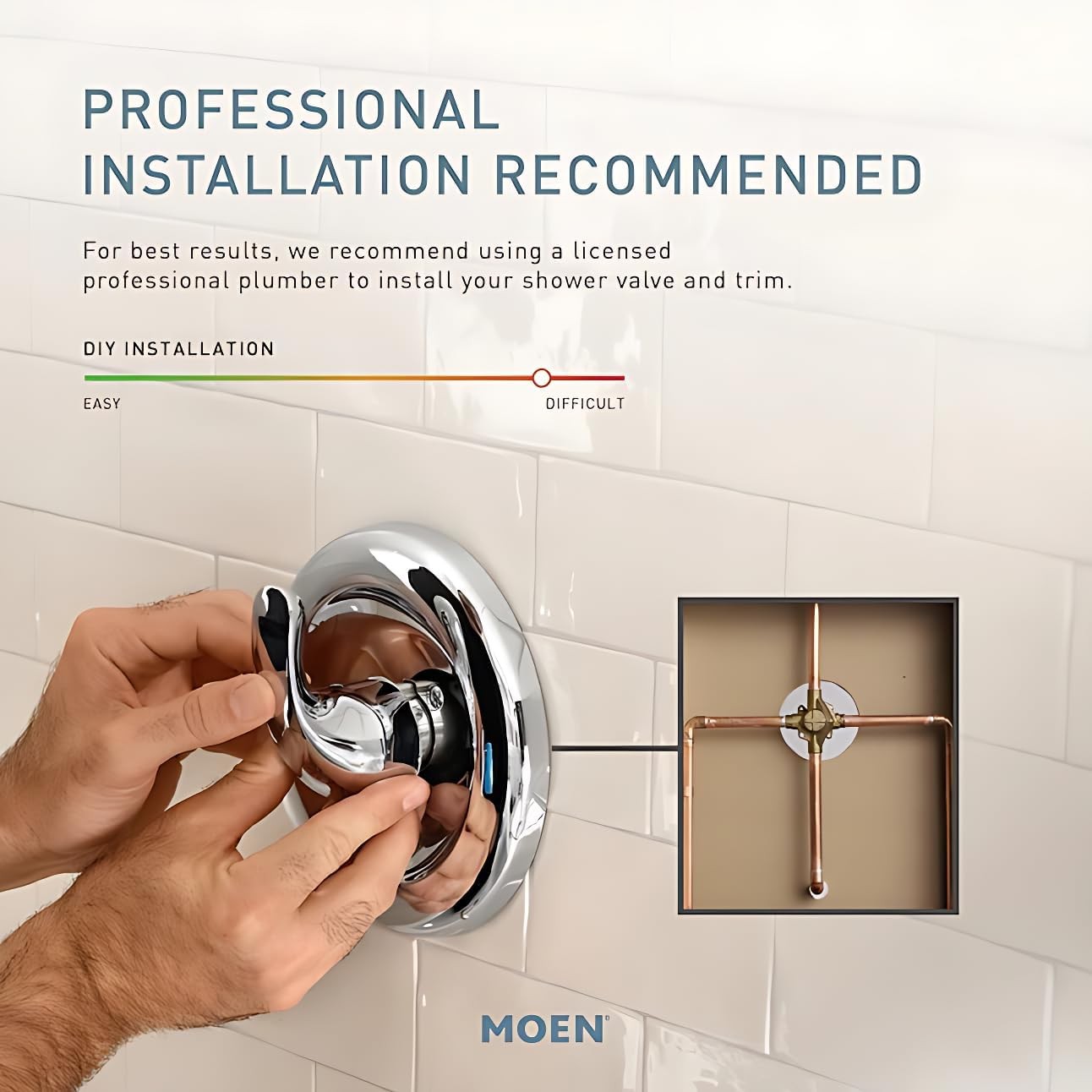 MOEN Graeden 82137SRN Magnetix 1-Handle Tub & Shower Faucet Spot Resist Nickel