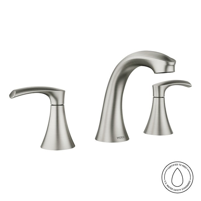 Moen 84138SRN Graeden 2-Handle Widespread Bathroom Sink Faucet - Brushed Nickel