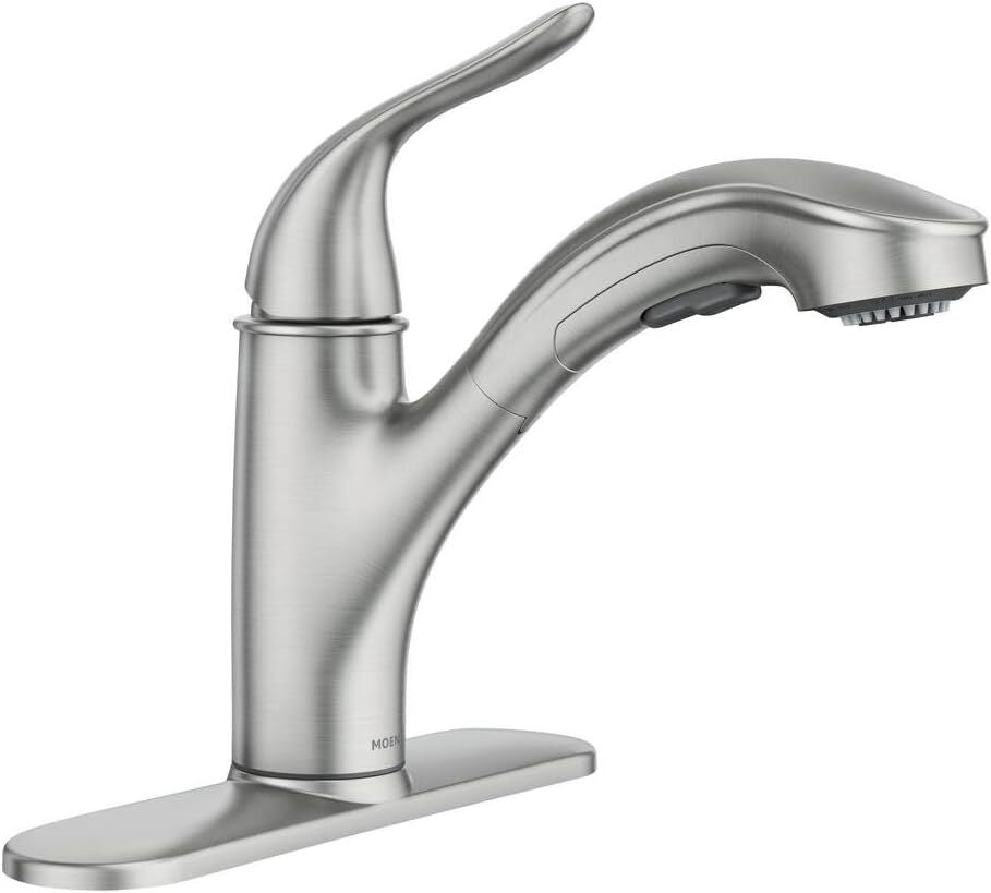 MOEN 87557SRS Brecklyn Pull-Out Sprayer Kitchen Faucet in Spot Resist Stainless