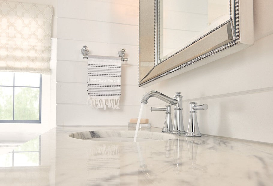 MOEN Belfield T6405 Two-Handle Widespread Bathroom Faucet Trim Kit in Chrome