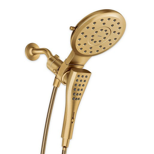 Moen 220C3BG Verso Rain Head & Magnetic Hand Shower Combo - Brushed Gold