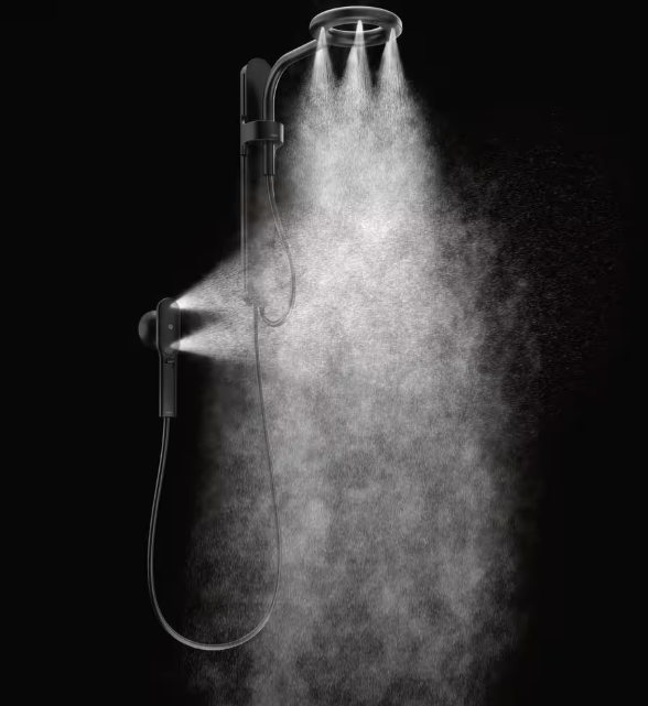 Moen N211C0BL Nebia 1-Spray 8" Dual Handshower & RainShower Head - Matte Black