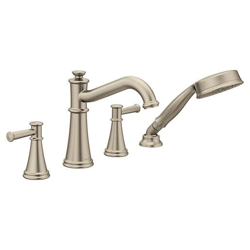 MOEN Belfield T9024BN 2-Handle Roman Deck Tub Faucet Trim Kit - Brushed Nickel