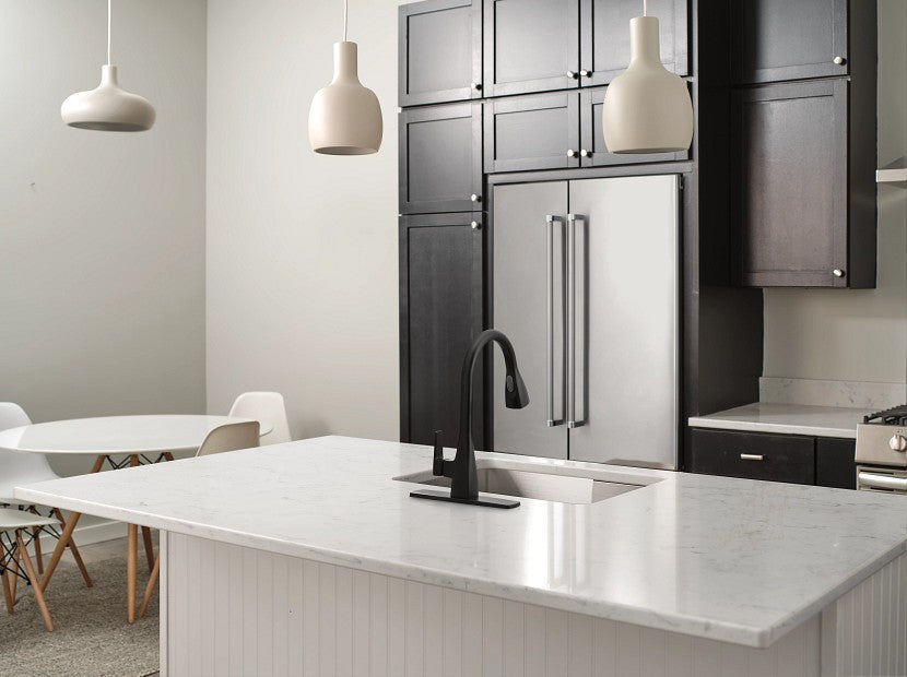 Cfg by Moen 76162BL Slate 1-Handle Pulldown Kitchen Faucet 1.5 GPM-Matte Black