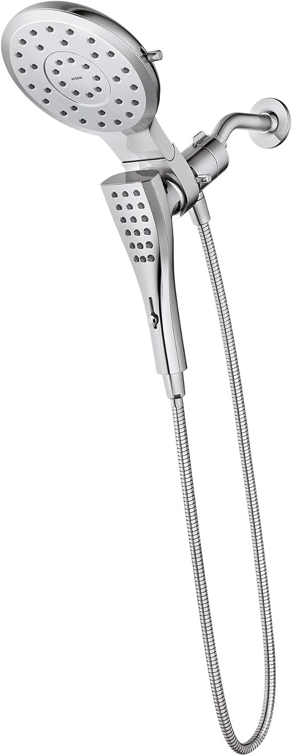 Moen 220C3 Chrome Verso Eight-Function 7 Round Shower Spray Head with Handshower
