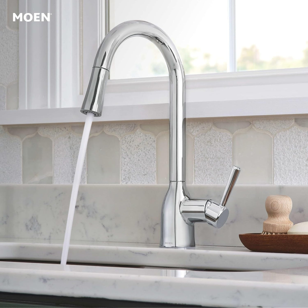 Moen 87233 Adler 1.5 GPM Pull Down Kitchen Faucet - Polished Chrome