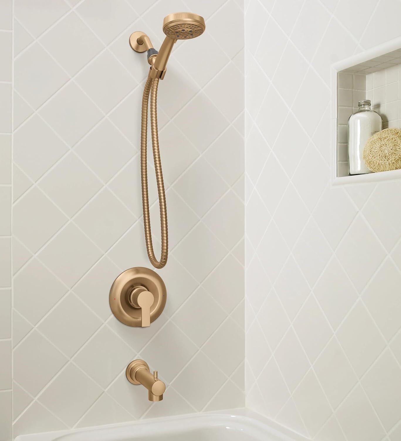 Moen 82618BZG Meena Tub/Shower 4-Spray Hand Shower Faucet w/ VALVE Bronzed Gold