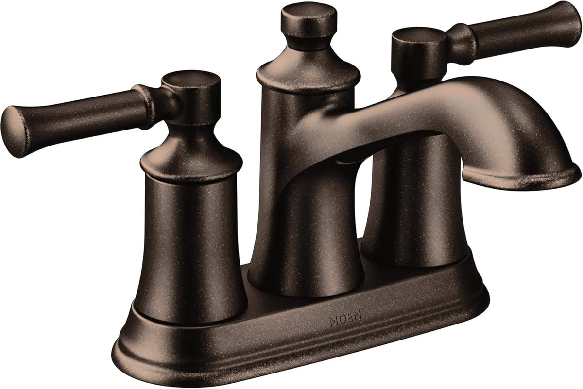 MOEN Dartmoor 6802ORB Two-Handle Low Arc Bathroom Faucet - Oil Rubbed Bronze