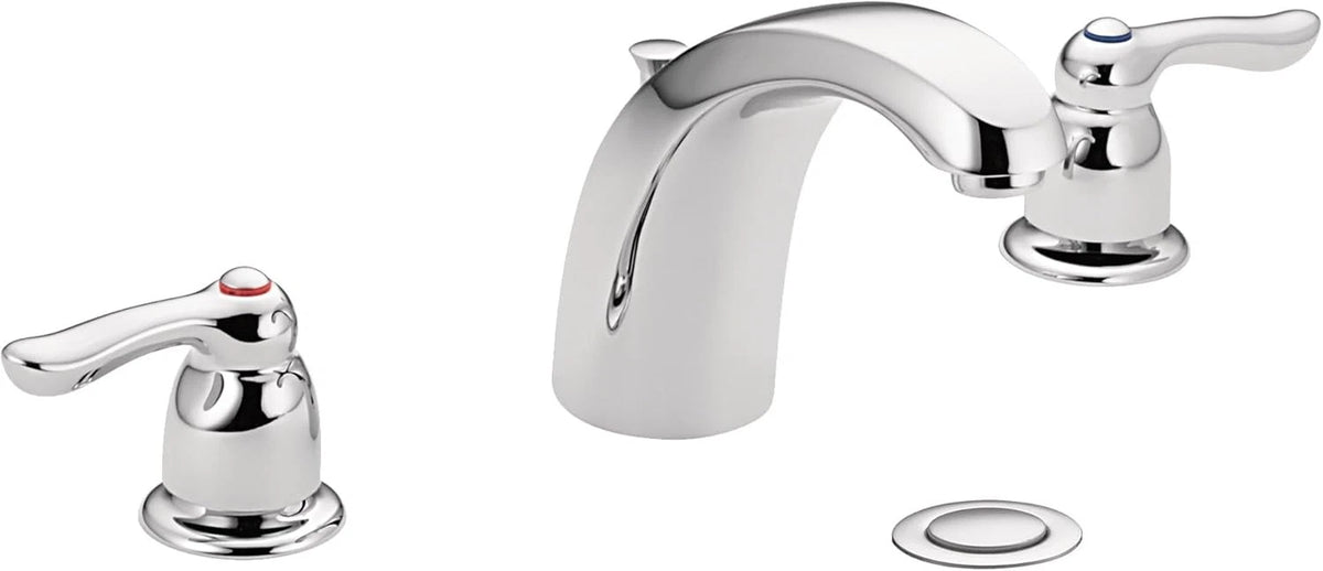 MOEN 4945 Chateau 8" 2-Handle Low-Arc Centerset Bathroom Sink Faucet - Chrome