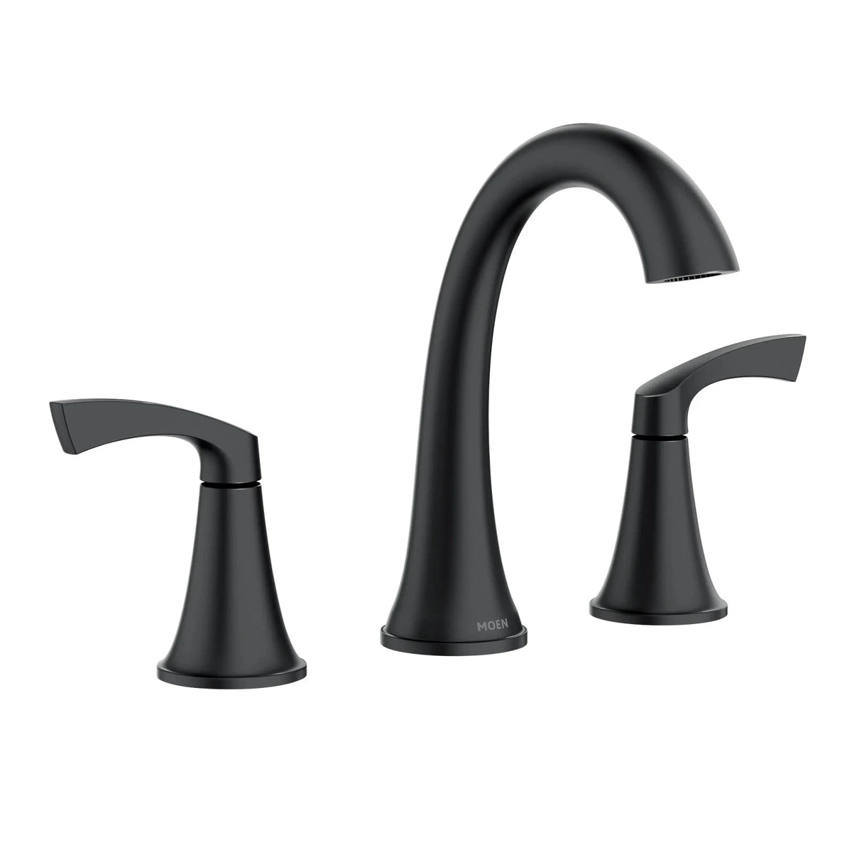 MOEN 84468BL Korek 8 in. Two Handle High-Arc Bathroom Sink Faucet - Matte Black