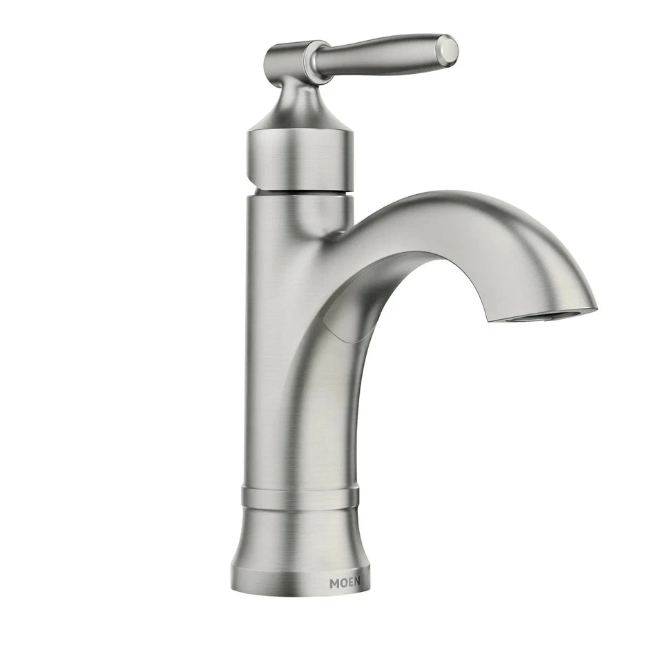 Moen 84970SRN Halle One-Handle Single Hole Bathroom Sink Faucet - Brushed Nickel