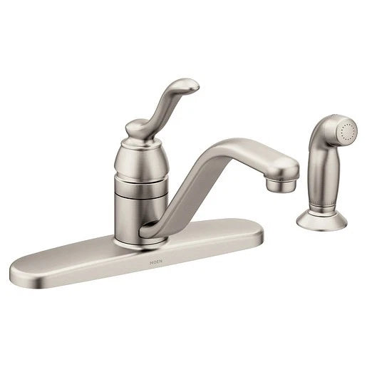 Moen Banbury 7051SRS 1-Handle Kitchen Faucet & Side Spray -Spot Resist Stainless