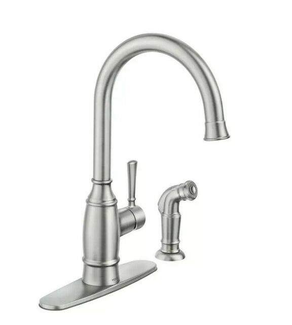 Moen Kitchen Faucet Single-Handle Side Sprayer Spot-Resistant Stainless 87506SRS