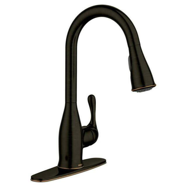 Moen 87966BRB Kaden Mediterranean Bronze 1-Handle Pulldown Kitchen Faucet