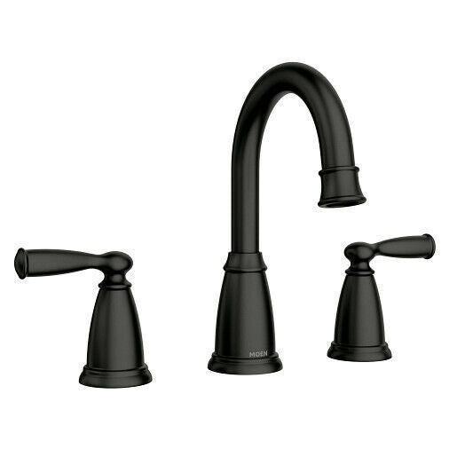 MOEN 84947BL Banbury 8 in. Double-Handle High-Arc Bathroom Faucet  Matte Black