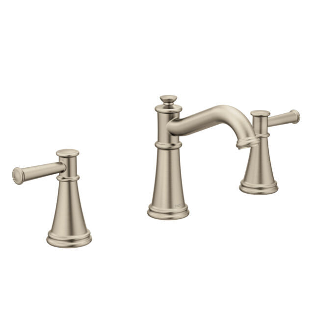 Moen T6405BN Brushed Nickel Belfield Two-Handle High Arc Bathroom Faucet