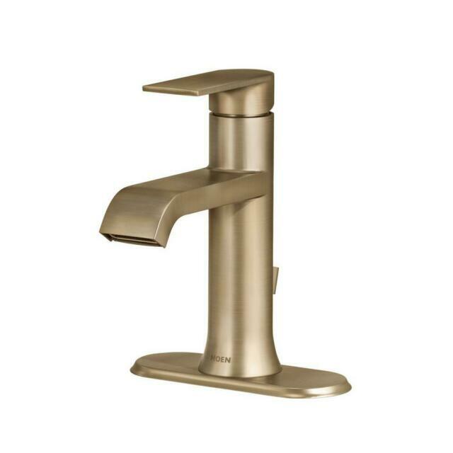 Moen WS84760BZG Genta Single Handle 1 Hole Bathroom Faucet - Bronzed Gold