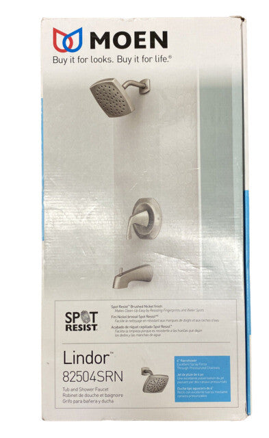 Moen Lindor 82504SRN Shower Bathtub Set Brushed Nickel