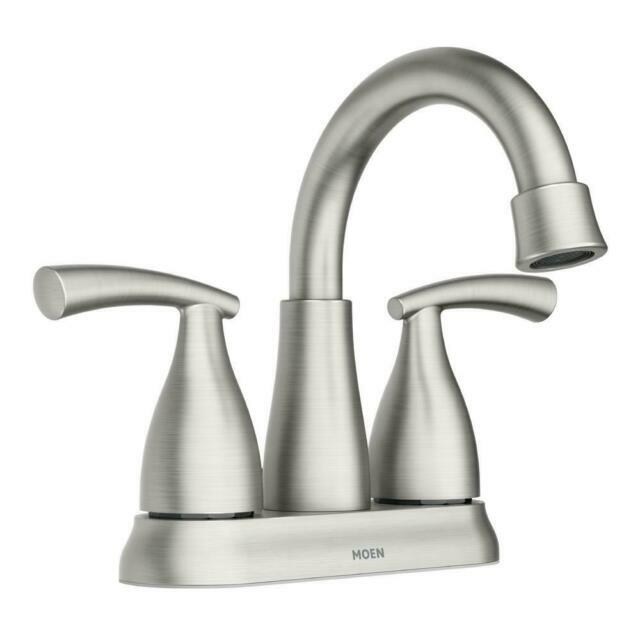 Moen 84128SRN Essie  Brushed Nickel Two-Handle Centerset Bathroom Faucet