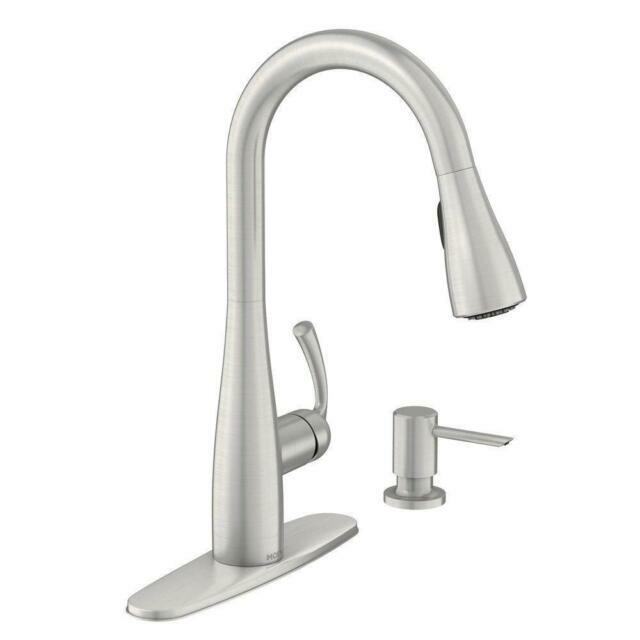 Moen Essie 87014SRS 1-Handle Pull-Down Kitchen Faucet In Spot Resist Stainless