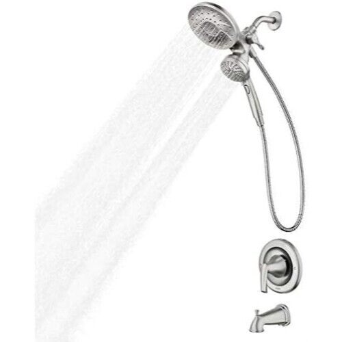 MOEN Graeden 82137SRN Magnetix 1-Handle Tub & Shower Faucet Spot Resist Nickel