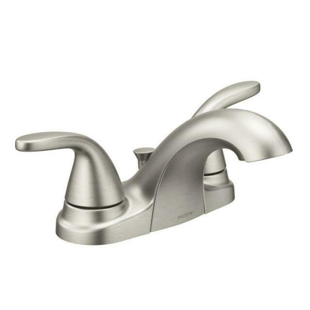 Moen Adler 4 in 84603SRN Two-Handle Bathroom Faucet - Spot Resist Brushed Nickel