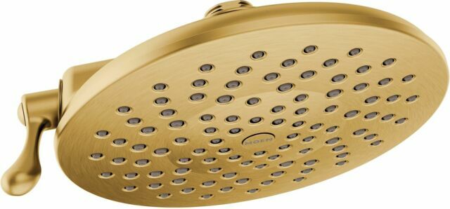 Moen S6320BG Velocity Brushed Gold Two-Function Rainshower 8-Inch Shower Head